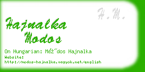 hajnalka modos business card